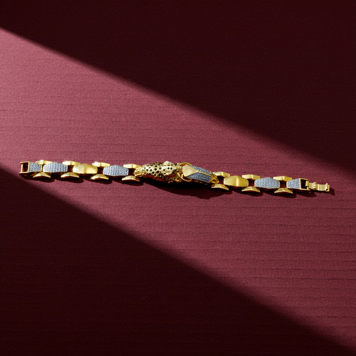 Royal Panther Dual-Tone Men’s Bracelet GMB-13