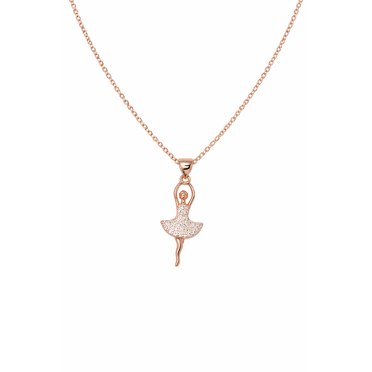 Graceful Ballerina Crystal Pendant Necklace GWN -6