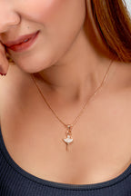 Graceful Ballerina Crystal Pendant Necklace GWN -6