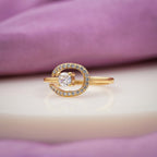 Classic Round Solitaire Open Loop Ring GWR-89