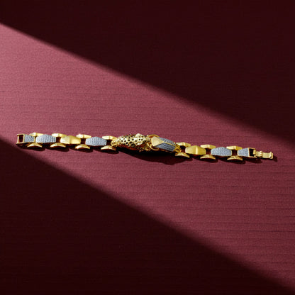 Royal Panther Dual-Tone Men’s Bracelet GMB-13