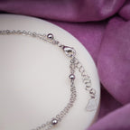 Interlocking Double Circle Dual Layer Anklet GWA-4