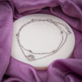 Tree of Life Halo Dual Layer Silver Anklet GWA-14