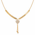 Imperial Laurel Leaf Heart Tassel Necklace GWN -26
