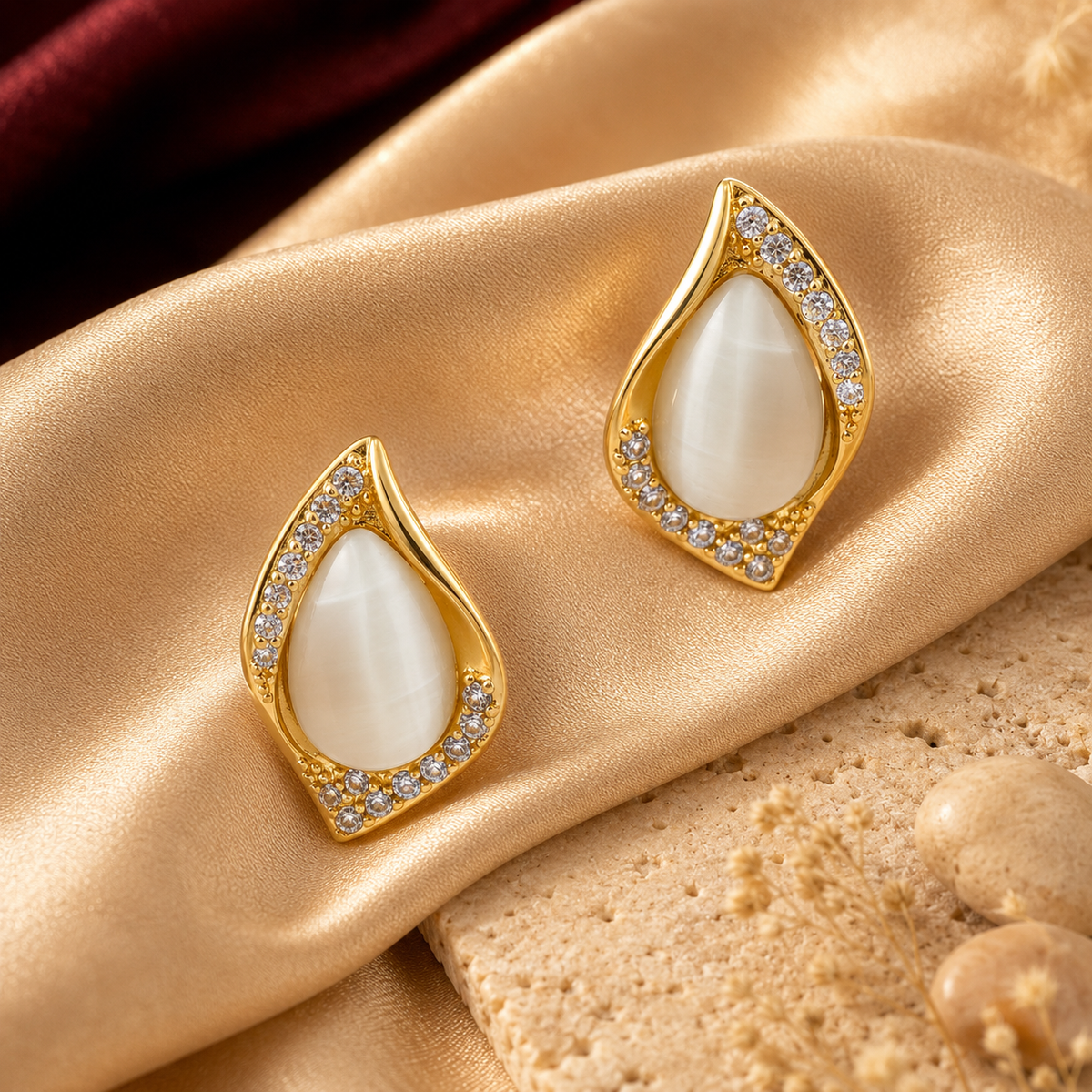 Classic Water Drop Opal Stud Earrings GWE -142