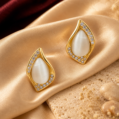 Classic Water Drop Opal Stud Earrings GWE -142
