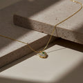 Modern Emerald Heart Double Halo Necklace GWN -121