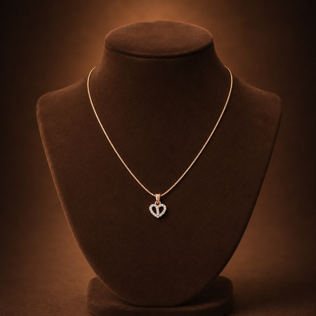 Twin Heartline Pendant Necklace GWN-210