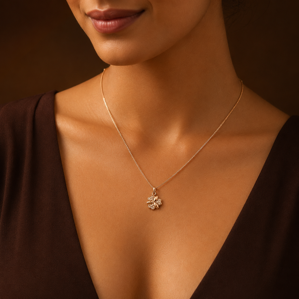 Twinkle Petal Charm Necklace GWN-208