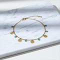 Classic Turquoise Enamel Clover Charm Bracelet GWB-11