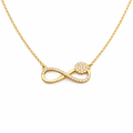 Modern Infinity Blossom Crystal Necklace GWN -140