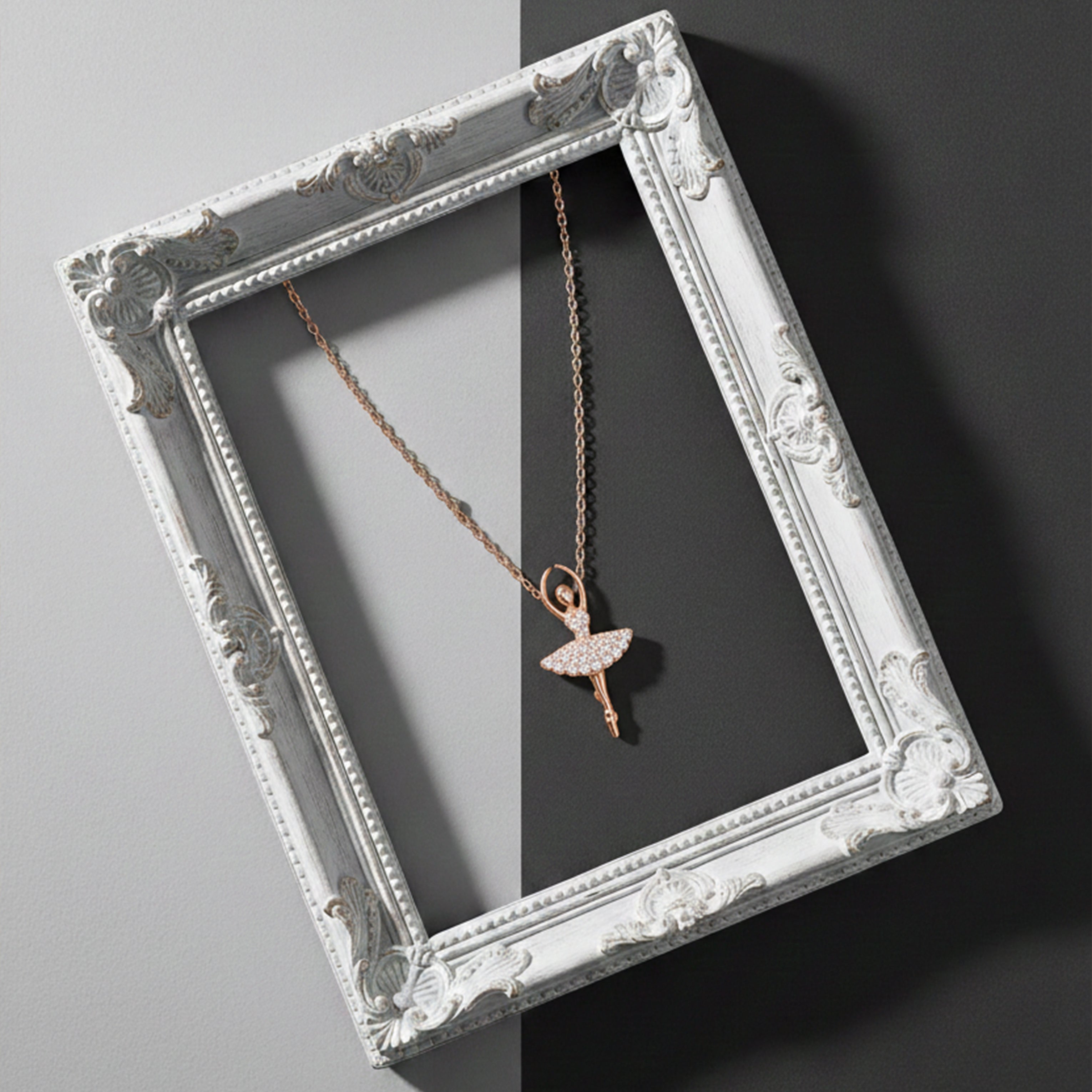 Graceful Ballerina Crystal Pendant Necklace GWN -6
