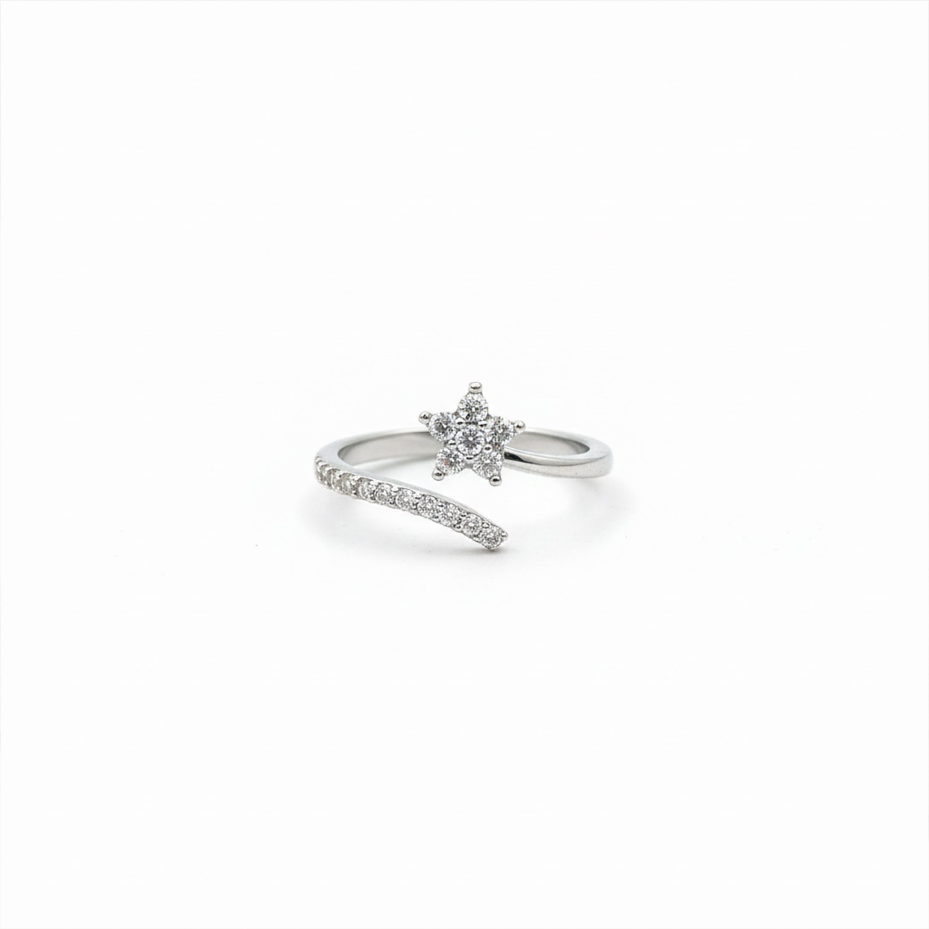 Celestial Star Cluster Bypass Wrap Ring GWR-80