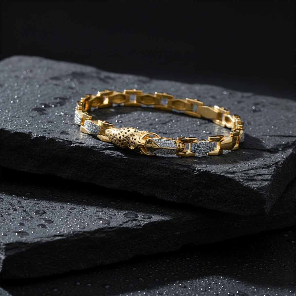 Royal Panther Dual-Tone Men’s Bracelet GMB-13