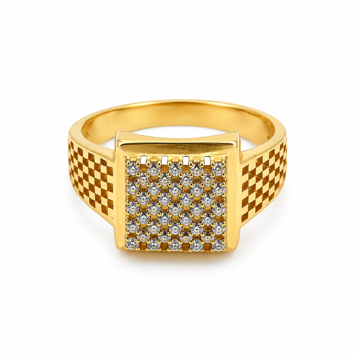 Checker Grid Men’s Ring GMR 56