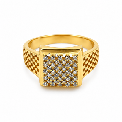 Checker Grid Men’s Ring GMR 56