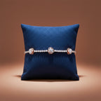 Imperial Tri-Rose Cluster Crystal Tennis Bracelet GWB-107