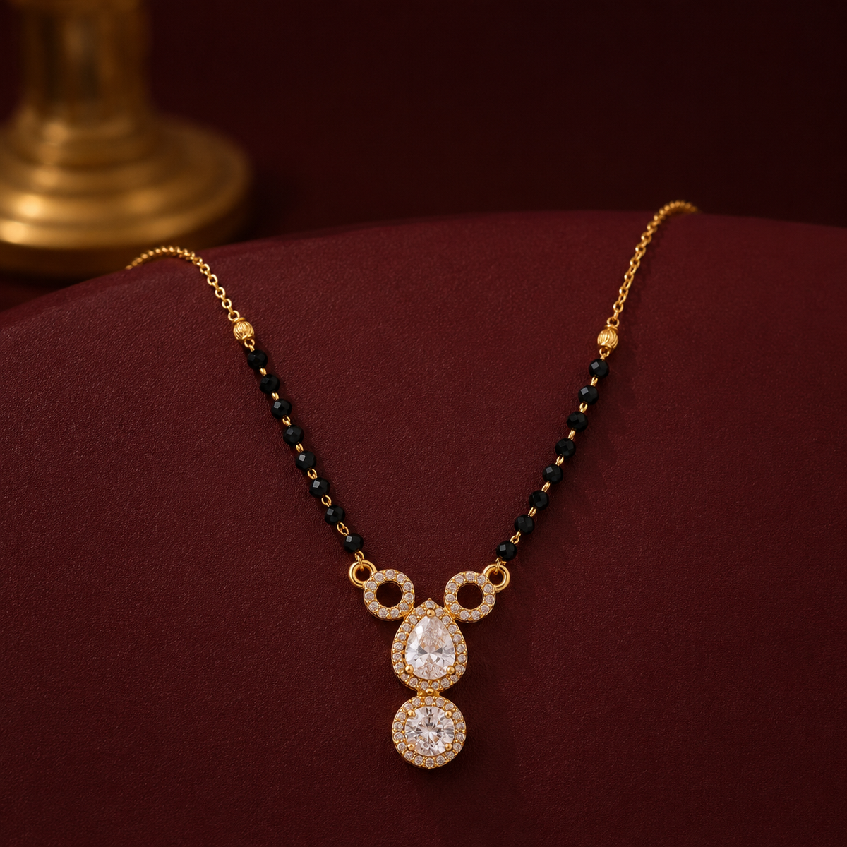 Aveline Crystal Duo Drop Women’s Mangalsutra GWM 11