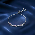 Imperial Silver Crescent Moon & Pink Star Bolo Bracelet GWB-157