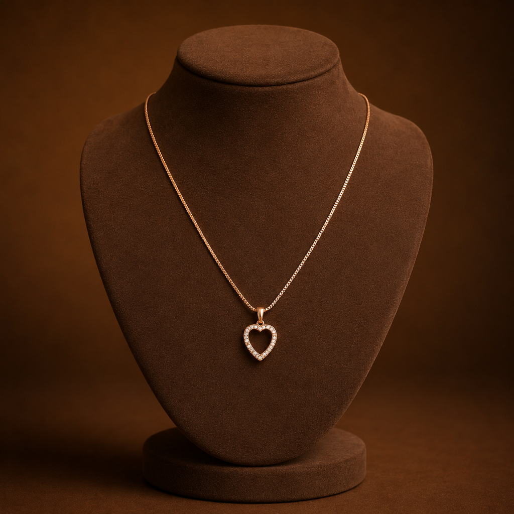 Rose Gold Floral Leaf Necklace GWN-216