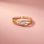 Marquise Solitaire Wave Bypass Adjustable Ring GWR-120