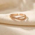 Infinity Criss Cross Shimmering Pave Ring GWR-117