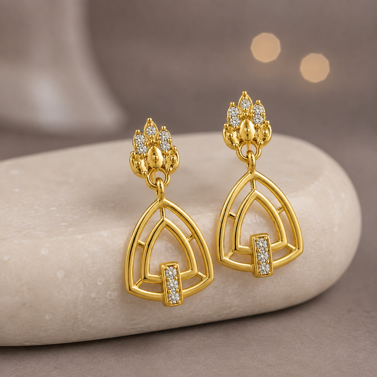 Arvena Crown Arch Drop Earrings GWE 294