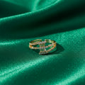 Baguette Bow Hourglass Split Band Ring GWR-82