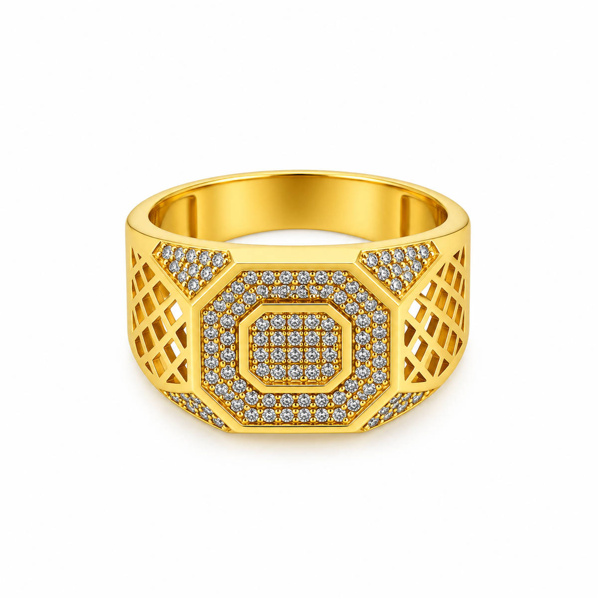 Octagon Lattice Men’s Ring GMR 54