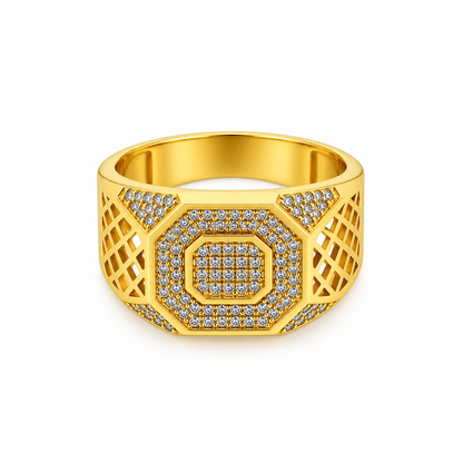 Octagon Lattice Men’s Ring GMR 54