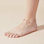 Classic Sunburst Disc Charm Link Anklet GWA-60