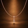 Crystal Ribbon Drop Necklace GWN-212