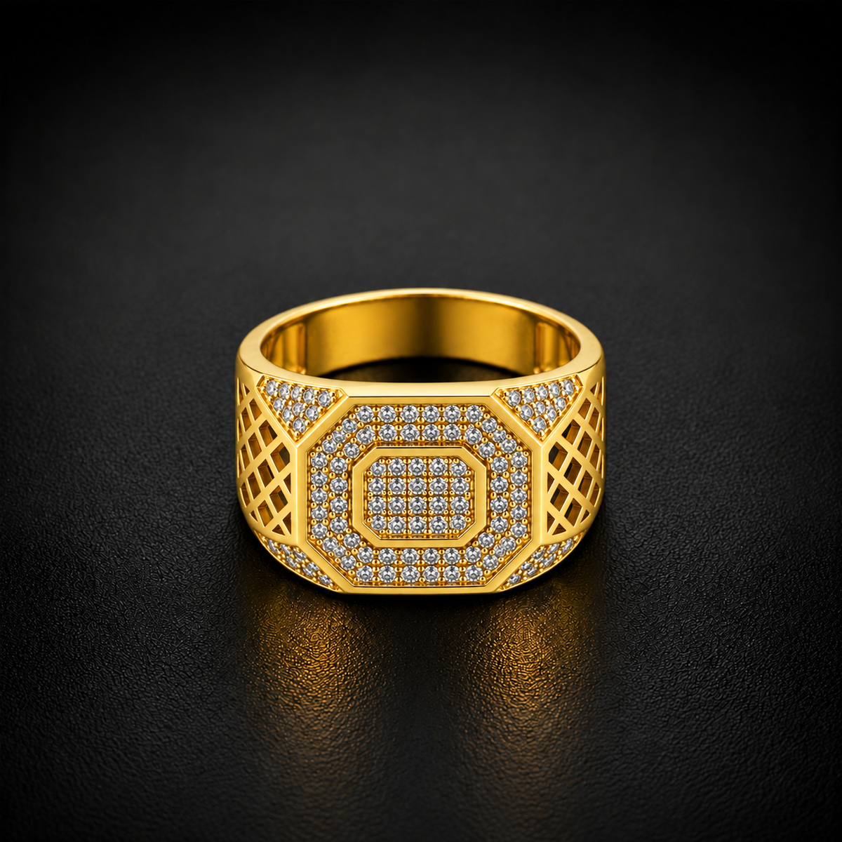 Octagon Lattice Men’s Ring GMR 54
