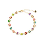 Vibrant Multi Color Enamel Butterfly Link Bracelet GWA-35