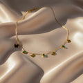 Modern Emerald Butterfly Charm Necklace GWN -105