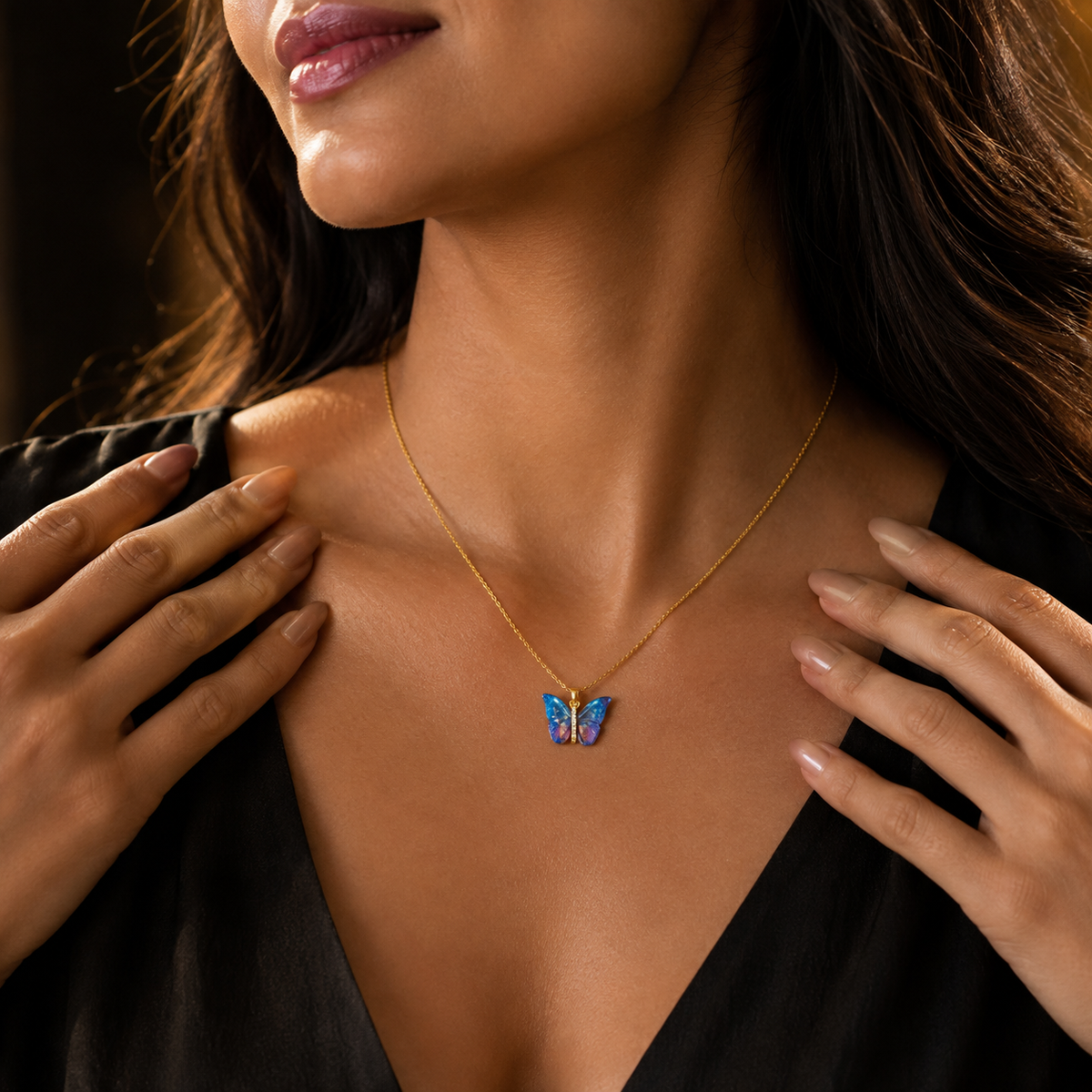 Aurora Butterfly Women’s Necklace GWN 155