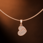 Diamond Swirl Heart Necklace GWN-217