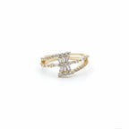 Baguette Bow Hourglass Split Band Ring GWR-82