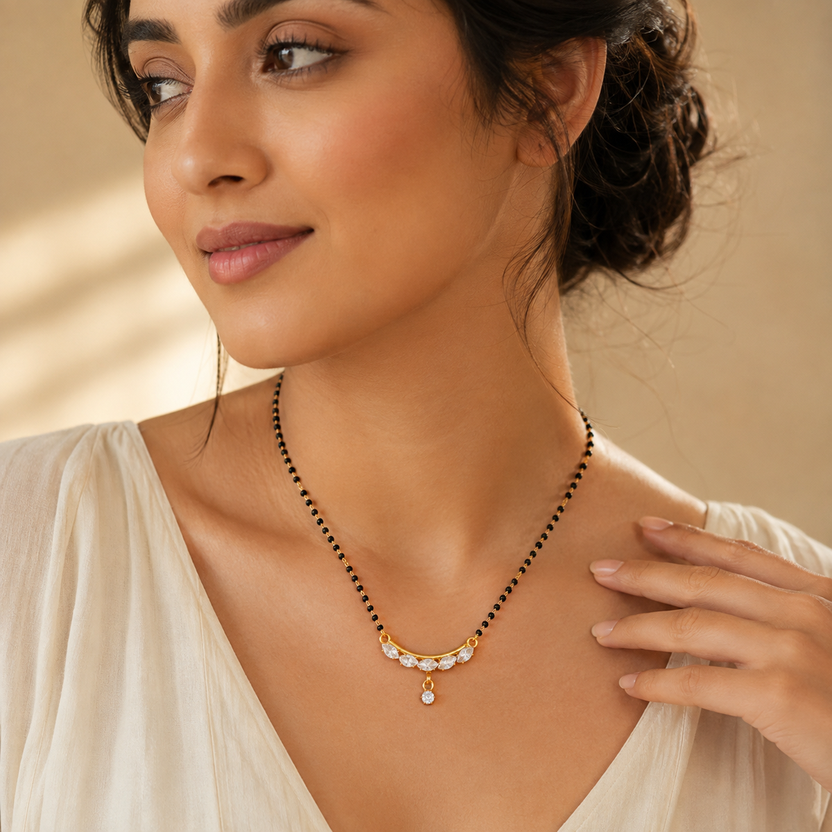 Celeste Crystal Arc Drop Women’s Mangalsutra GWM 4