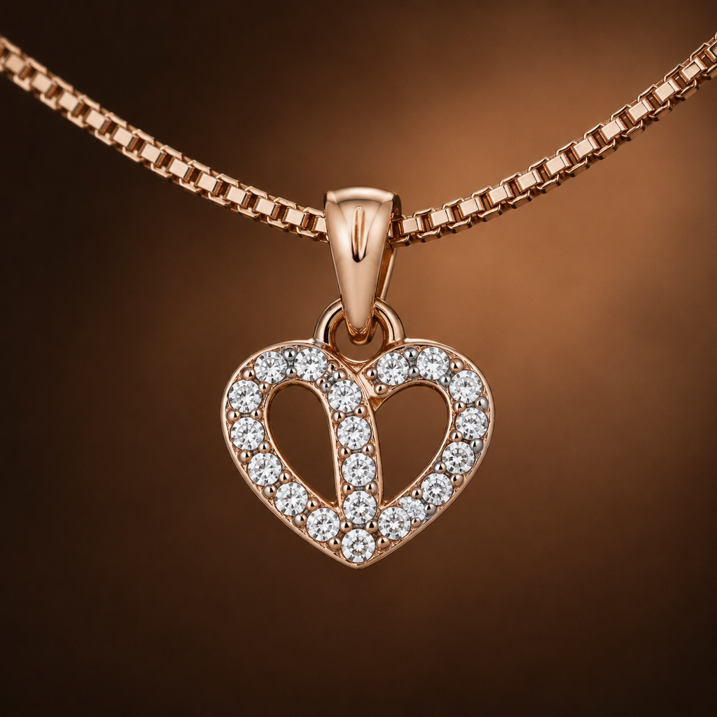 Twin Heartline Pendant Necklace GWN-210