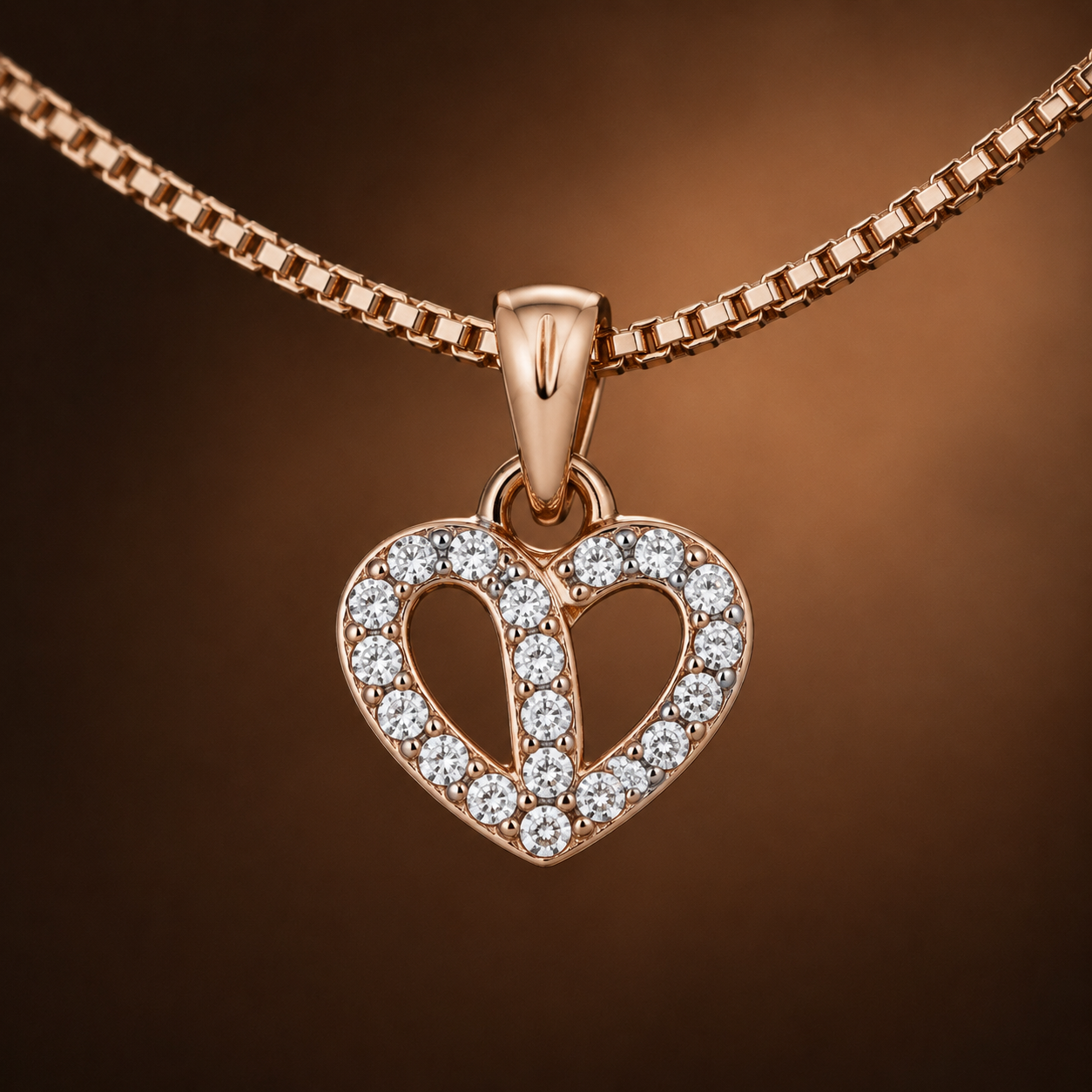 Twin Heartline Pendant Necklace GWN-210
