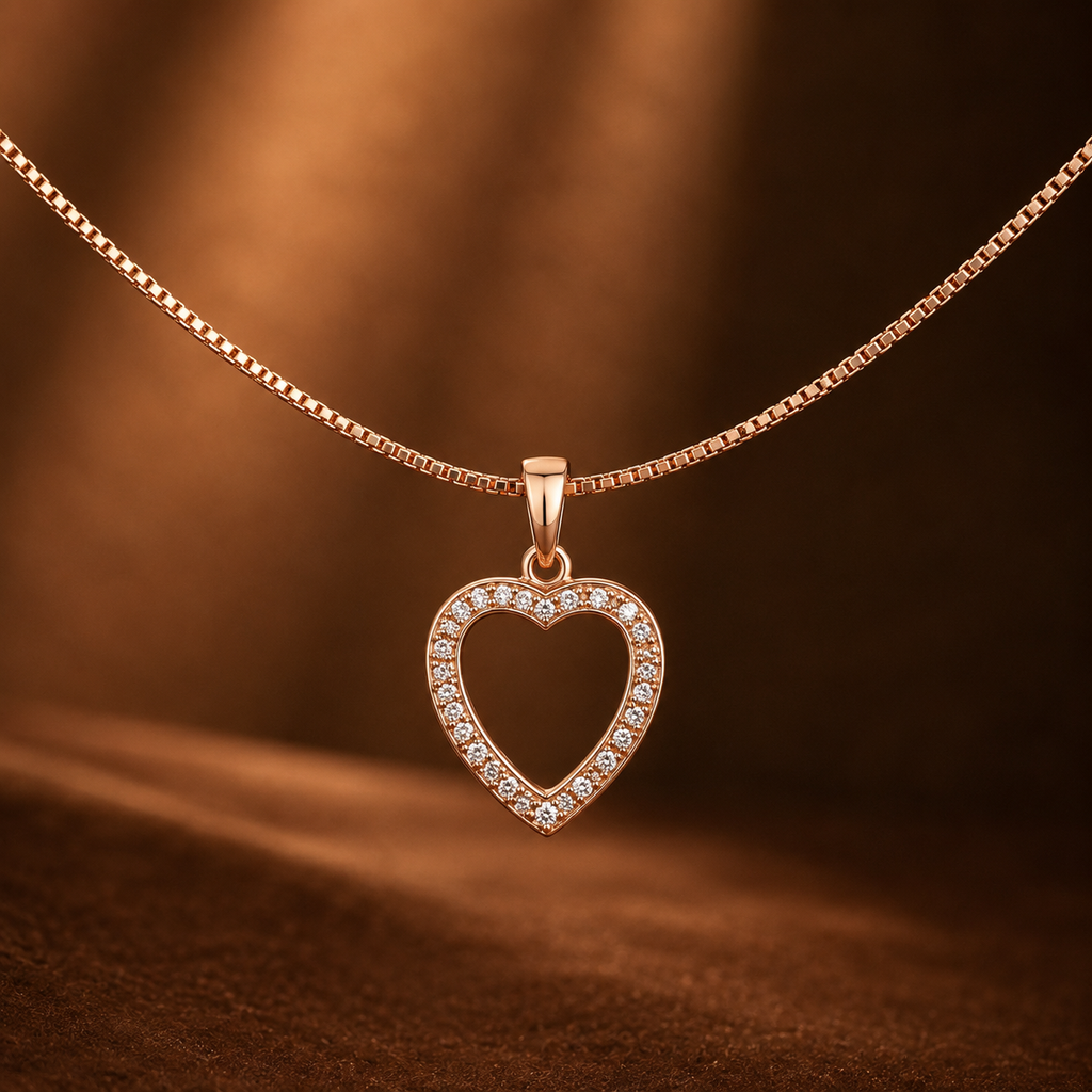 Rose Gold Floral Leaf Necklace GWN-216