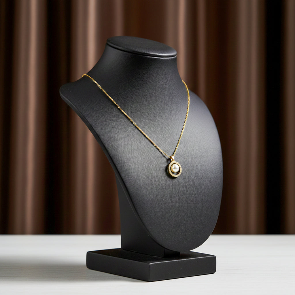 Classic Pearl Halo Pendant Necklace GWN -57