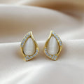 Classic Water Drop Opal Stud Earrings GWE -142