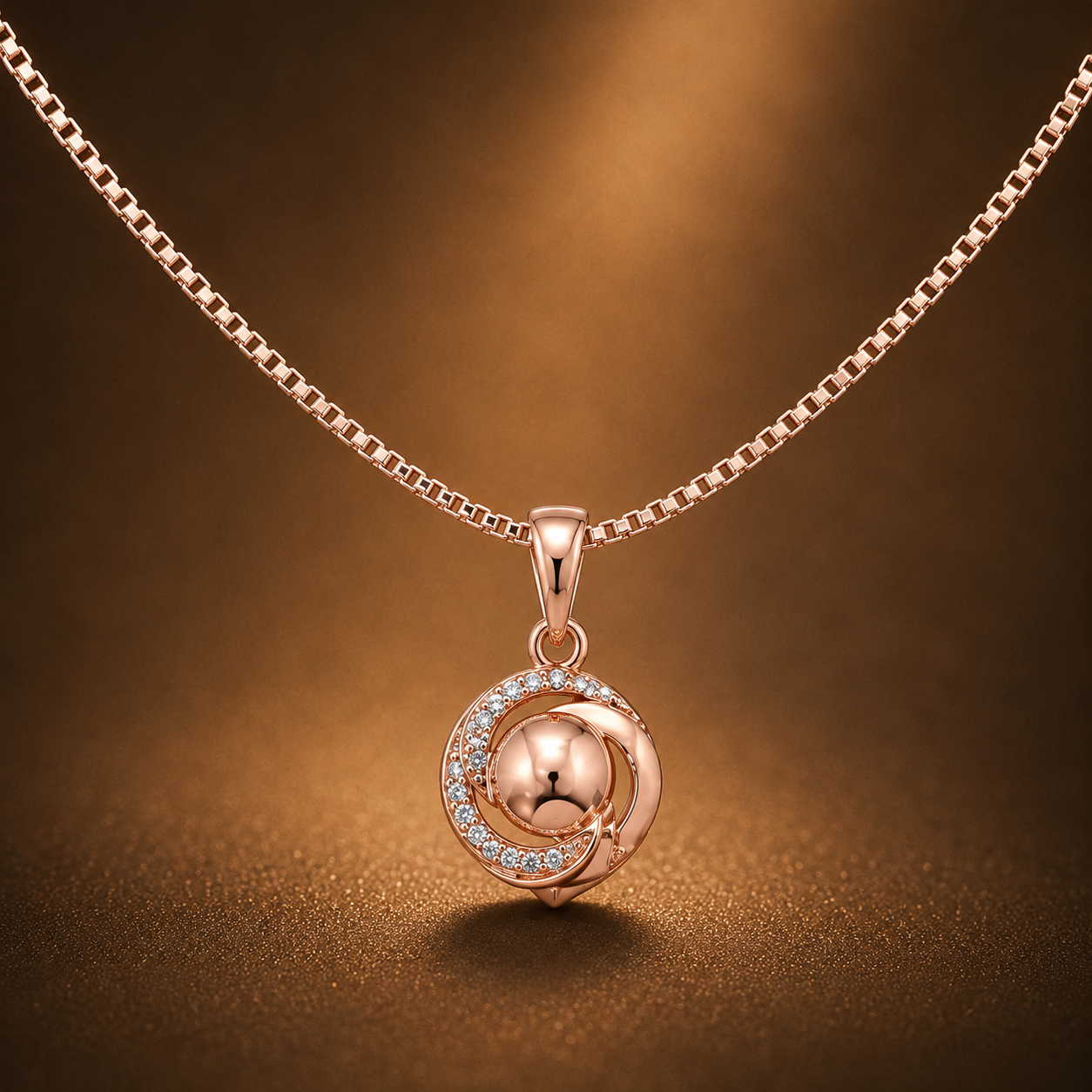 Orbit Pearl Swirl Necklace GWN-215