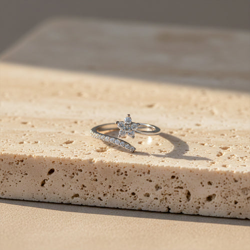 Celestial Star Cluster Bypass Wrap Ring GWR-80