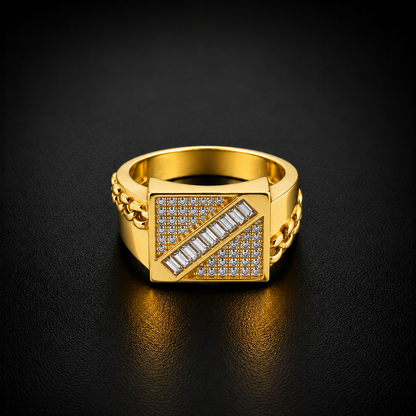 Diagonal Baguette Men’s Ring GMR 53