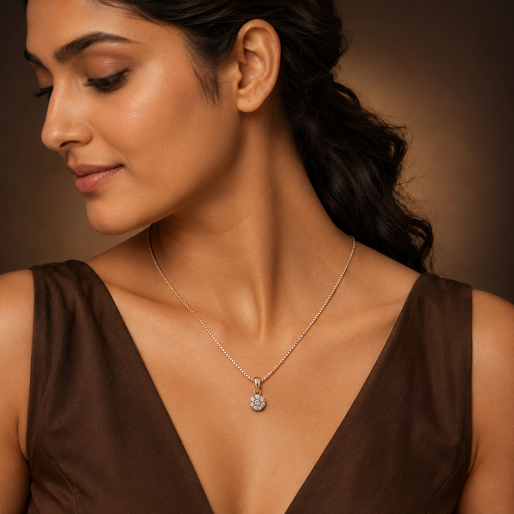 Radiant Rosette Pendant Necklace GWN-209