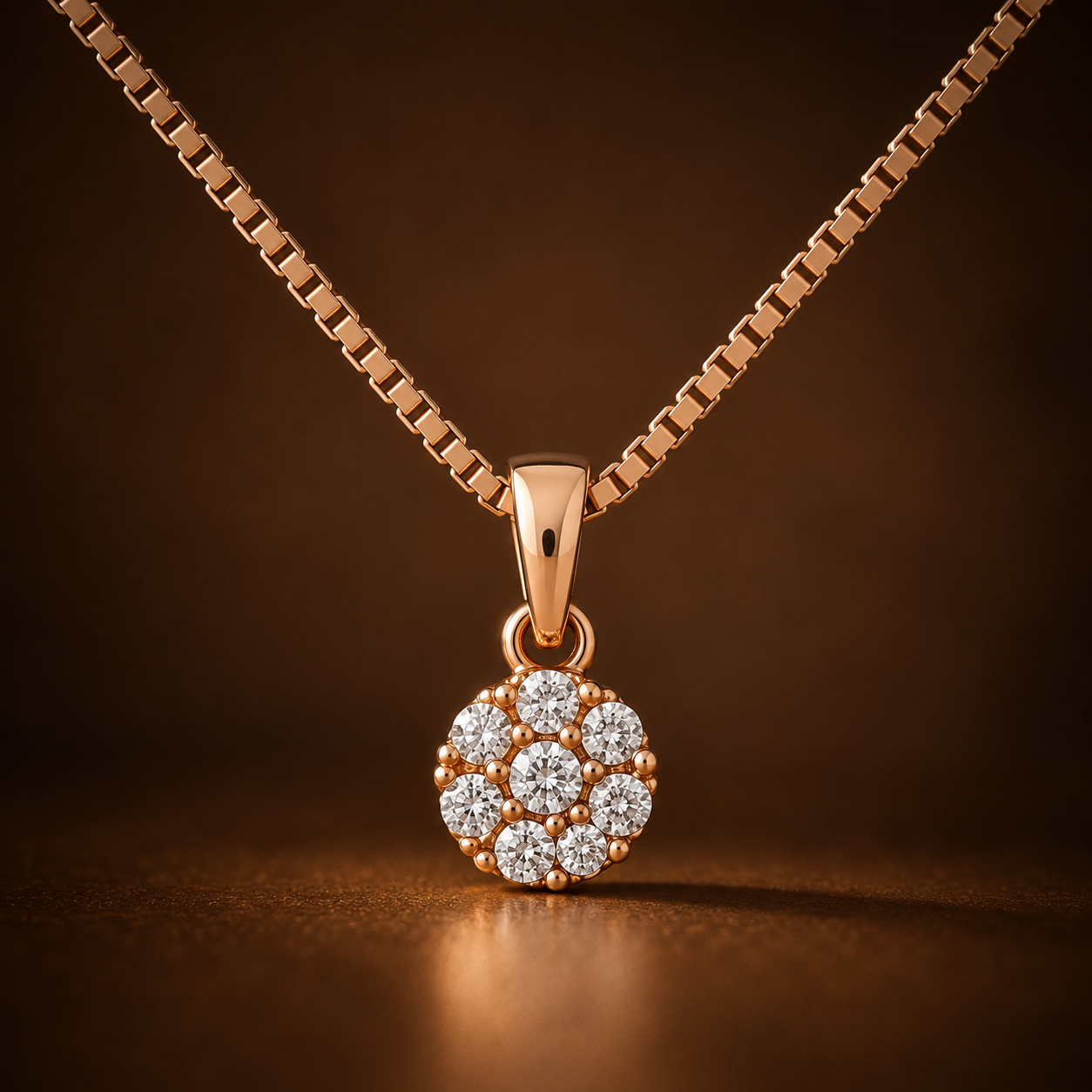 Radiant Rosette Pendant Necklace GWN-209