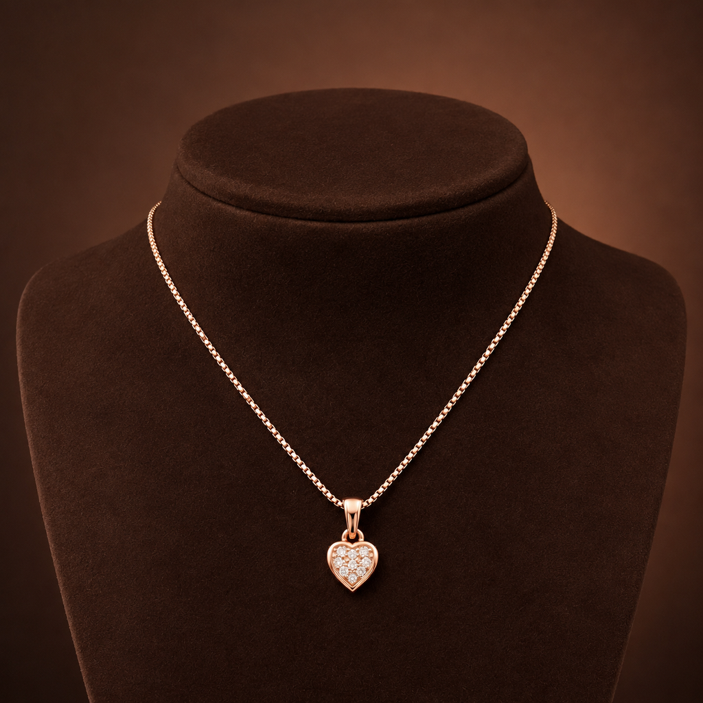 Crystal Heart Pendant Necklace GWN-200